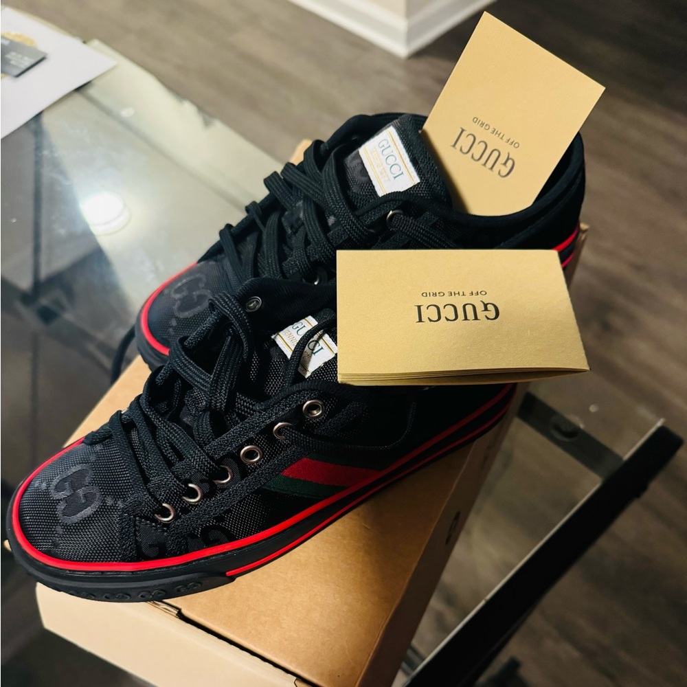 Black Gucci Tennis 1977 off grid sneakers